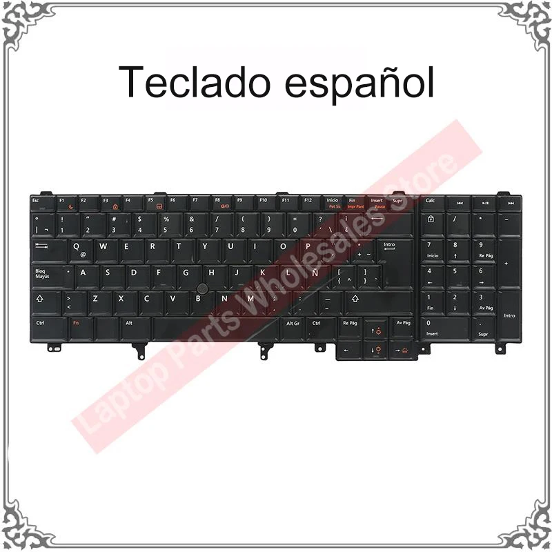 

CH CA Arab ES DK HR TUR Keyboard For Dell Latitude E5520 E5520M E5530 E6520 E6530 E6540 Black With Pointer Keyboard Replacement