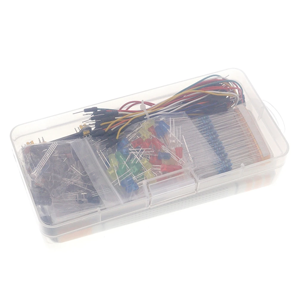 مكون إلكترونيات لمجموعة اردوينو مع 830 نقطة التعادل لوحة الخبز كابل المقاوم مكثف LED الجهد