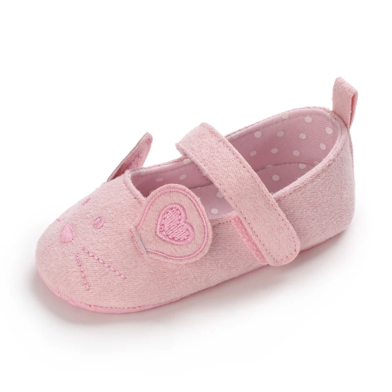 0-18M Mode Neugeborenen Rosa Baby Schuhe Non-slip Tuch Unten Schuhe Für Mädchen Elegante Atmungs Freizeit baby Ersten Wanderschuhe