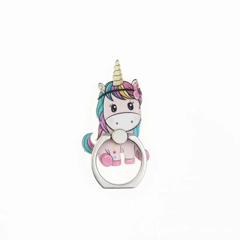 Universal Phone Ring Holder Mobile Phone Holder Stand Cute Unicorns Finger Ring Holder suporte celular For iPhone Samsung Table