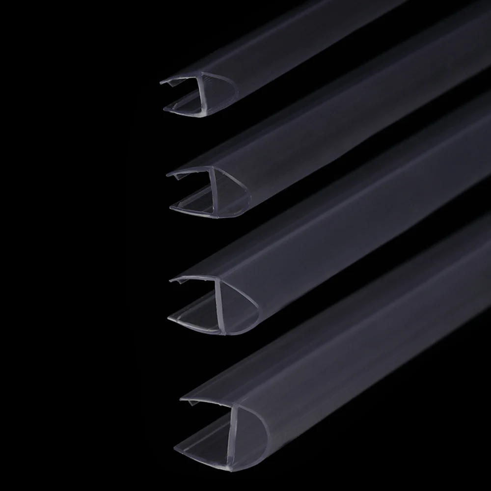 4-12mm Sealing Strips Water Baffle Gap Window Seal Rubber Glass Door Weatherstrip Bath Screen Bathroom Hardware Accessories