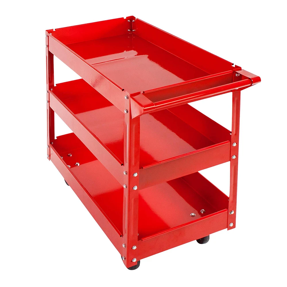 3-Level Garage Storage Heavy Duty Workshop Wheel Parts and Trolley Cabinet