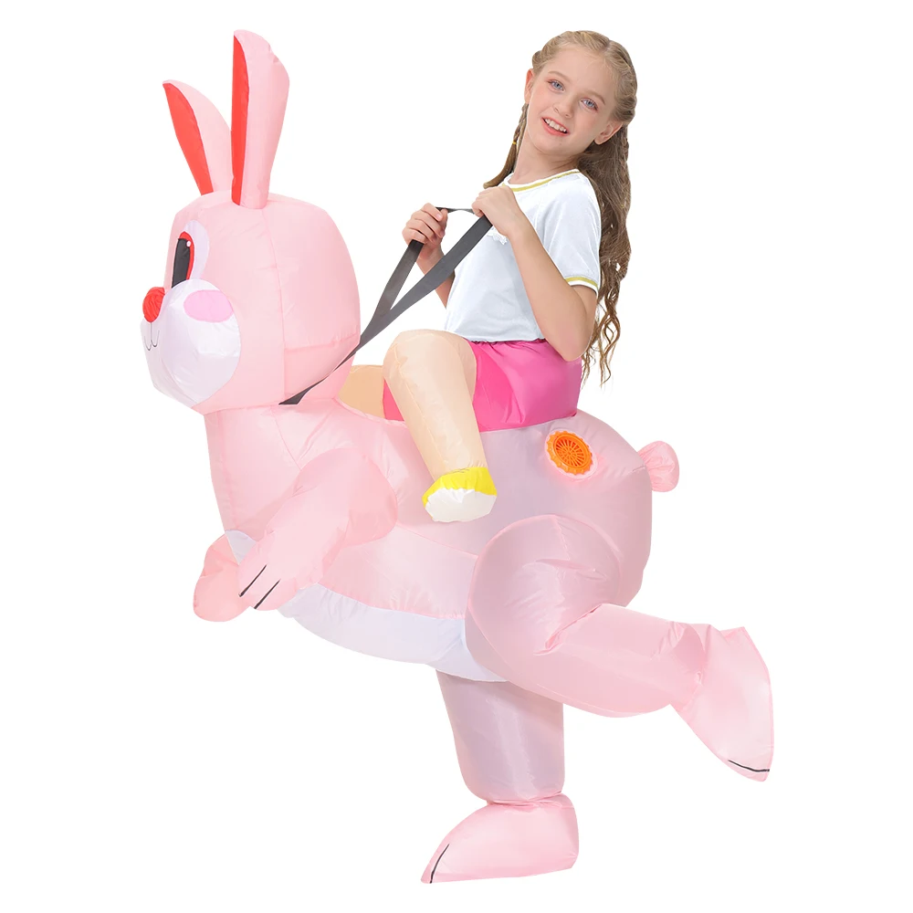 New Adult Kids Bunny RabbitAnime Inflatable Costumes Easter Cosplay Costume Halloween Purim Party Role Play Disfraz