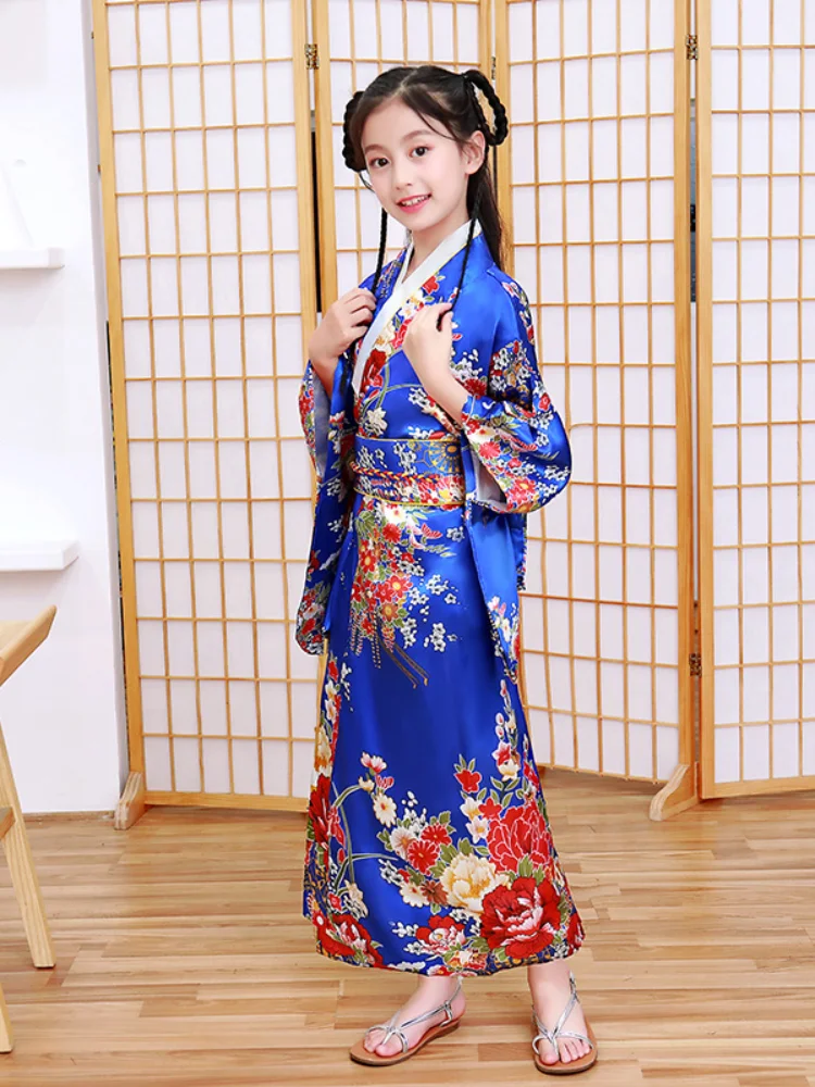 Disfraces tradicionales japoneses para niñas, vestido con ropa de