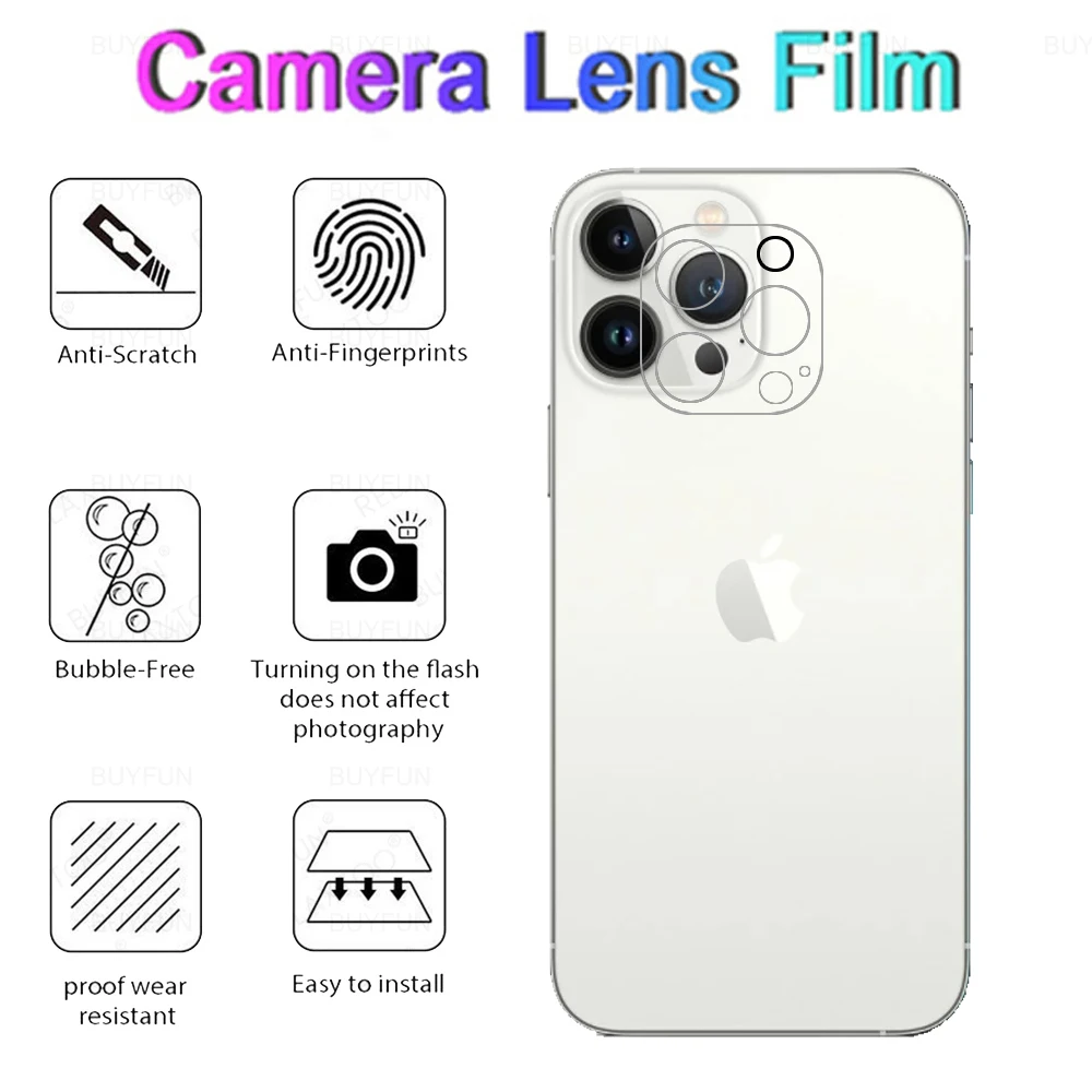 6in1 Tempered Glass For IPhone 14 13 15 Pro Max Protective Glass For iphone13 15 Pro 14promax Screen Camera Lens Protection Film