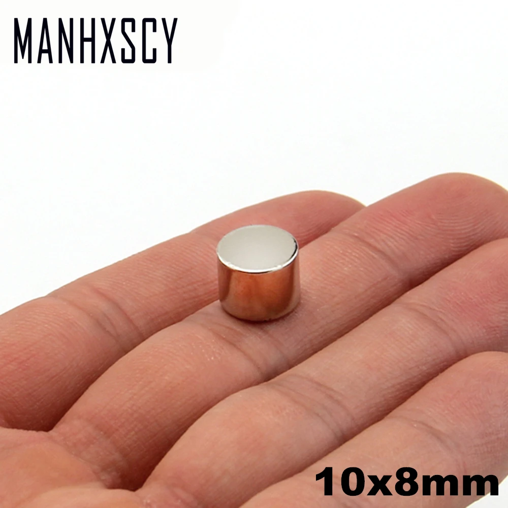 

100pcs Neodymium N35 Dia 10mm X 8mm Strong Magnets Tiny Disc NdFeB Rare Earth For Crafts Models Fridge Sticking magnet 10x8mm