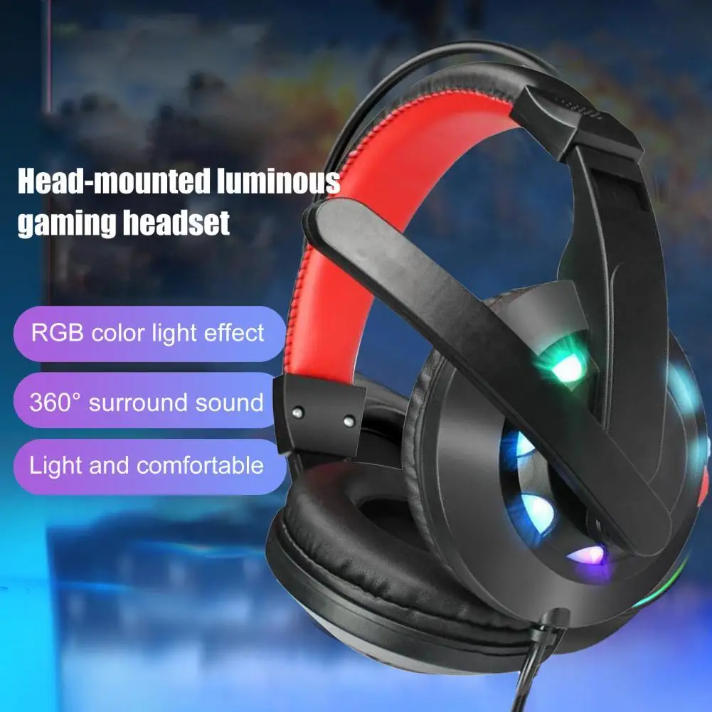 A65 Headphone Wired Luminous Mini Gaming Headphone for Computer