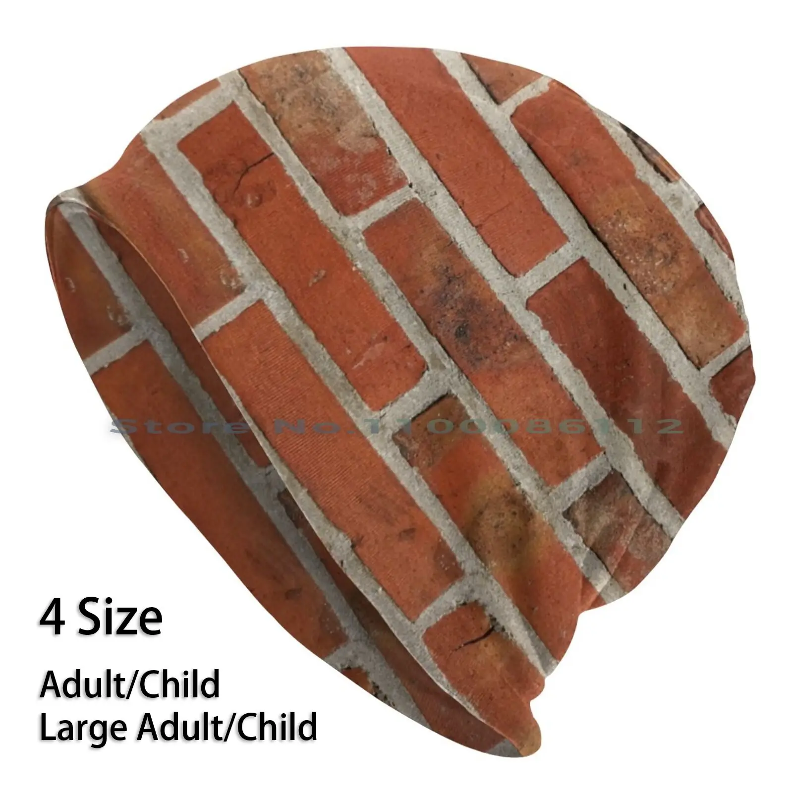 Old Red Clinker Bricks Wall Gift Beanies Knit Hat Masonry Wall Red House Builder Building Stone Bricklayer Clinker Brimless