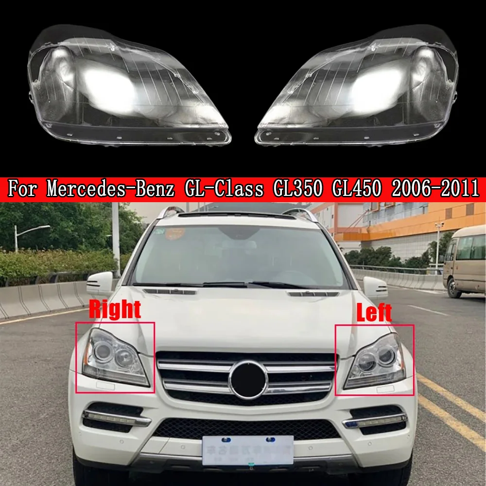 

Headlight Cover For Mercedes-Benz GL-Class GL350 GL450 2006 2007 2008 2009 2010 2011 Lampshade Plexiglass Replace Original Lens