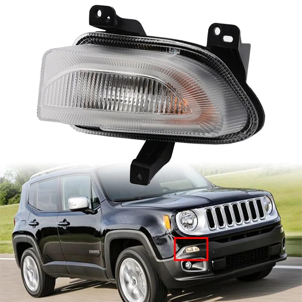 

Clear Car Front Park Turn Signal Lamp Light For Jeep Renegade 2015 2016 2017 2018 Right Side 68256431AA