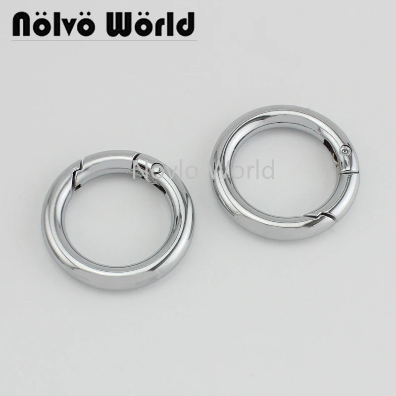 

Nolvo World 5-20-100pcs 6 colors 6mm wire,25.5mm 1" chrome heavy metal O ring spring ring key ring decorative buckle