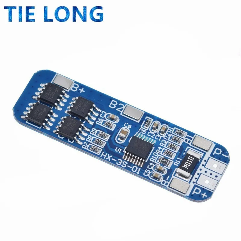 TIELONG 3S 12V 18650 10A BMS Charger Li-ion Lithium Battery Protection Board Circuit Board 10.8V 11.1V 12.6V Electric