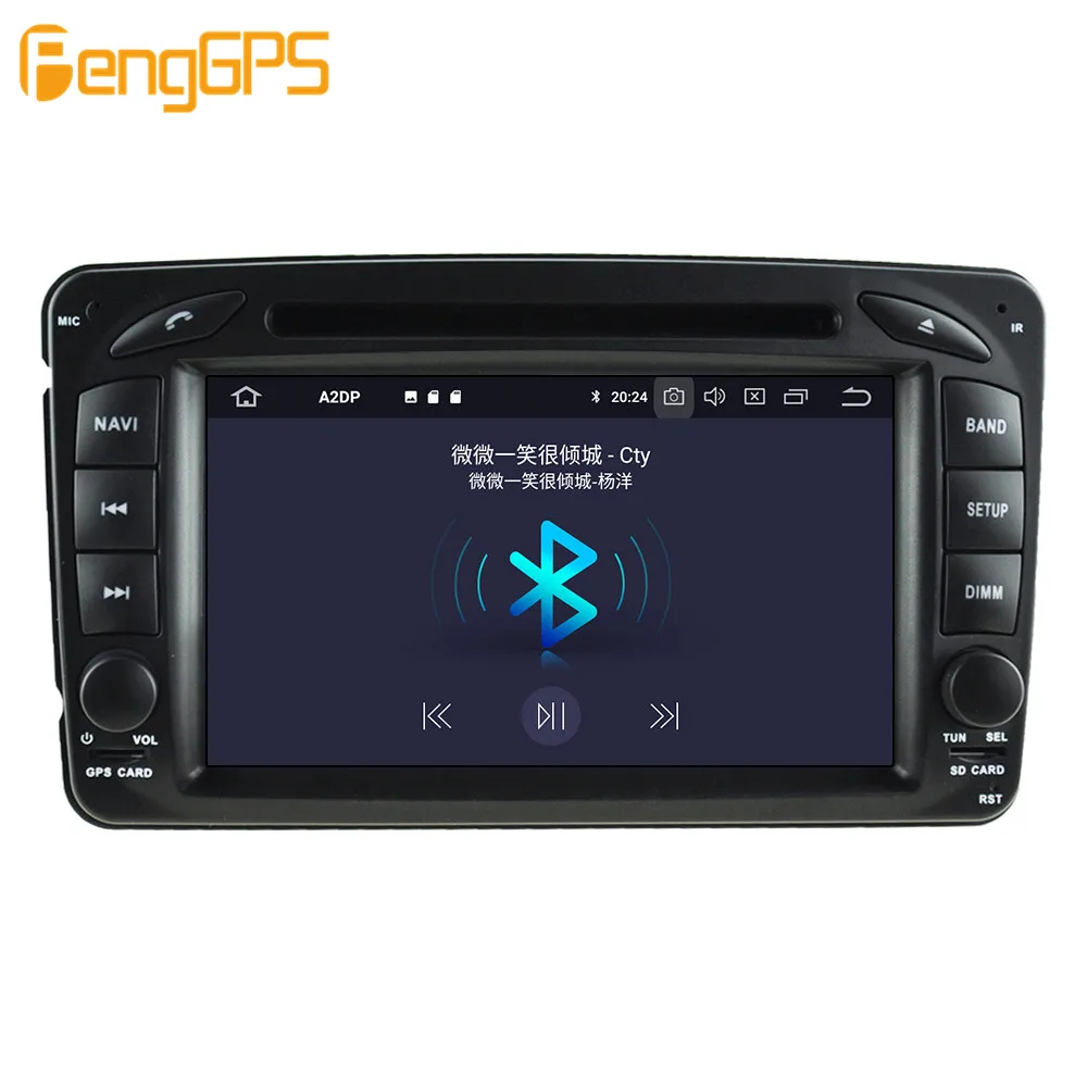 Android 9.0 4+64GB Built-in DSP Car multimedia DVD Player GPS Radio For Mercedes Benz W209 W203 W168 ML W163 W463 GPS Navigation