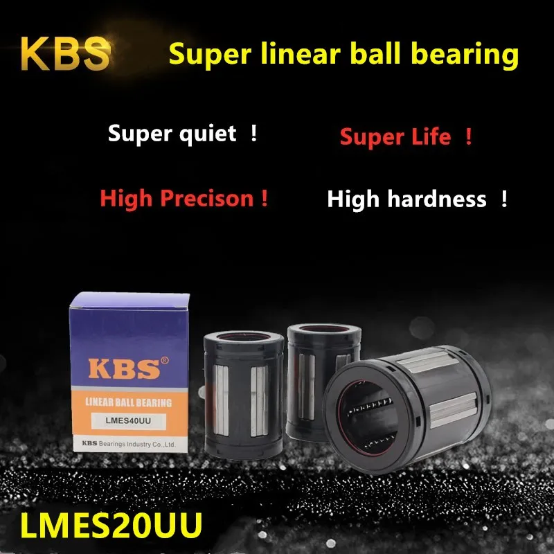 

50pcs KBS super Linear Bearing LMES20UU 20*32*45mm Plastic linear ball bearings bushing for 20mm linear rod shaft CNC parts