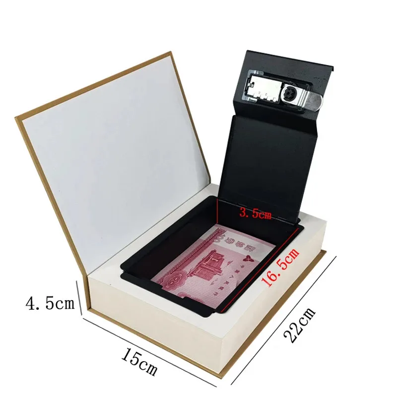 Book-Safes Pasword Lock Type High Quality Secret-Book Hidden Security Metal Steel Simulation Classic Book Style Size M