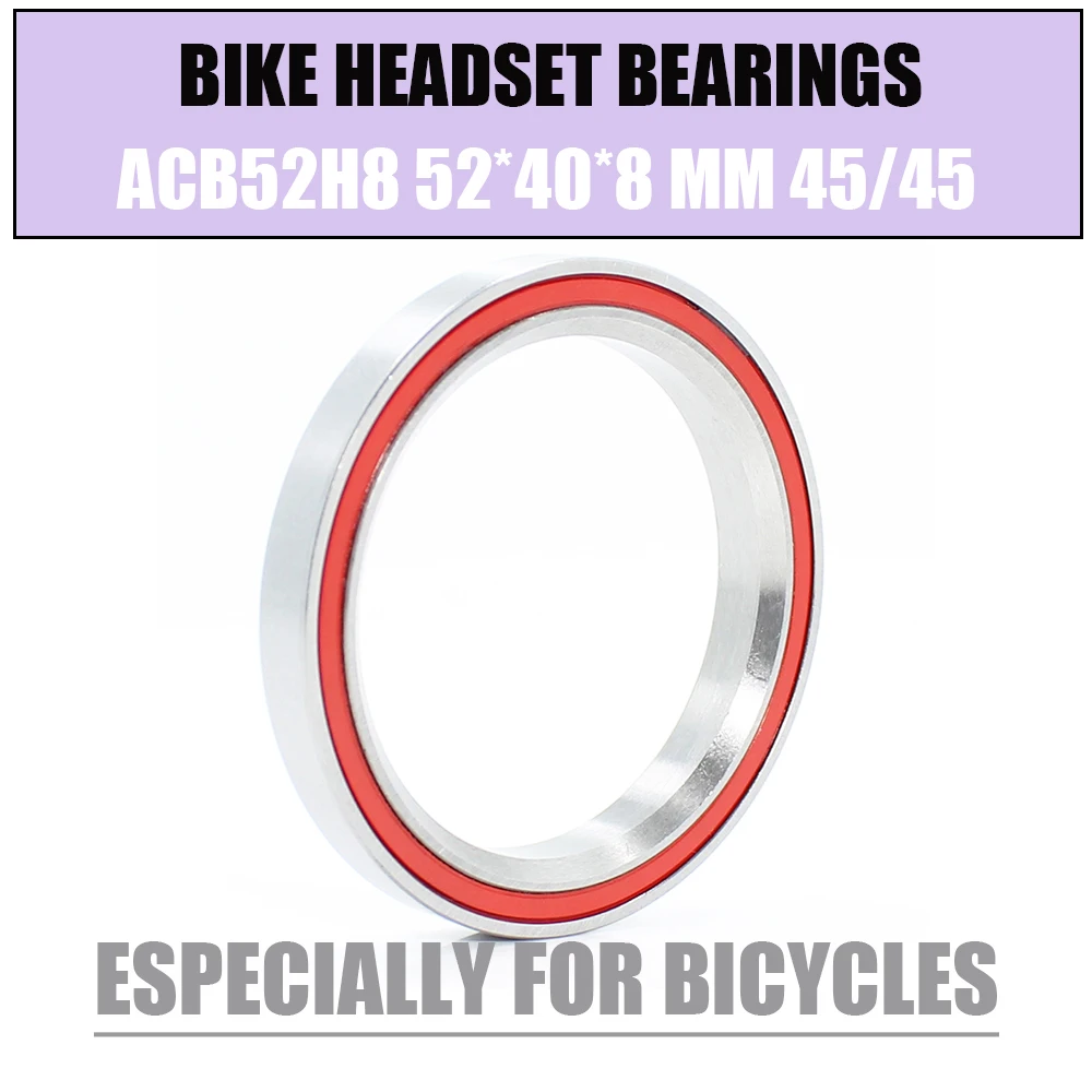 ACB52H8 Bicycle Headset Bearing 52*40*8 mm 45/45 2PCS Degree Chrome Steel Tapered Upper Lower ACB Bearings Tapered Parts Repair