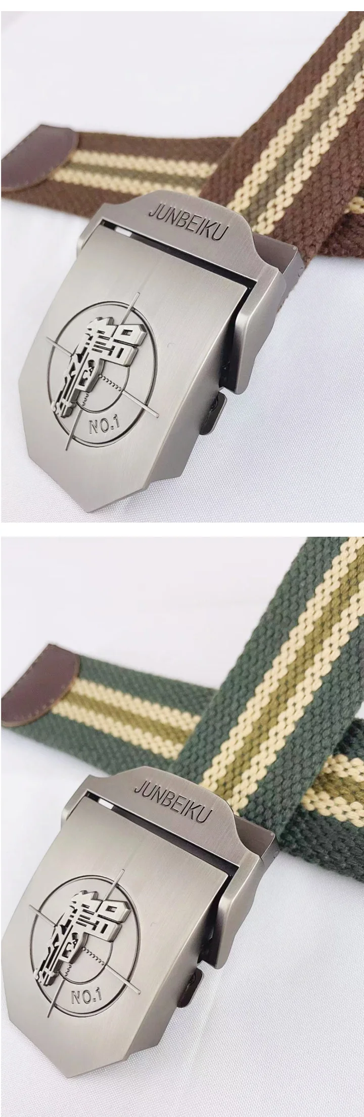 Maikun Metal Automatic Buckle Canvas Belts for Men Military Tactical Men Belt Casual Style Men Belt