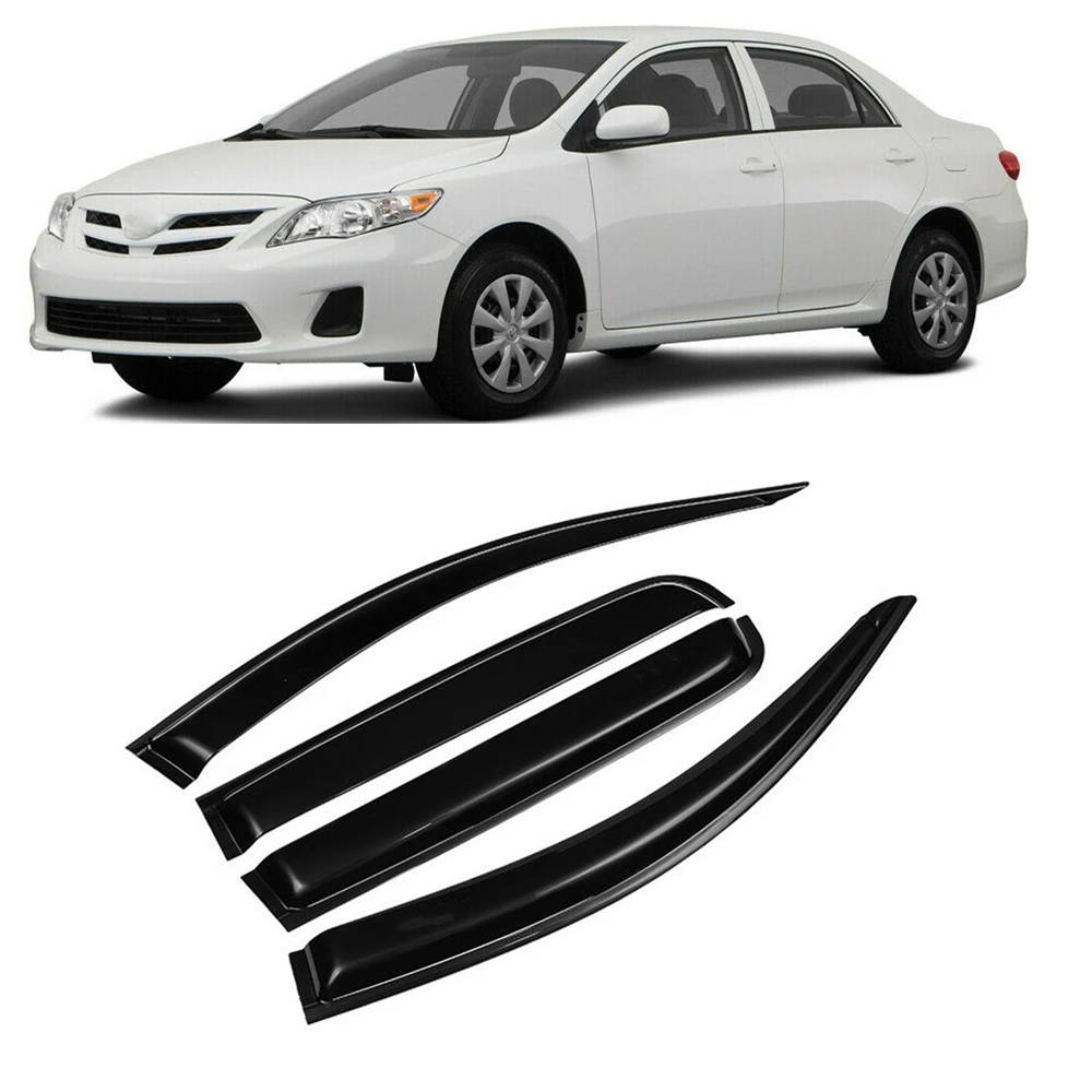 

For Toyota Corolla 2007 2008 2009 2010 2011 2012 2013 Sedan Window Visor Rain Sun Smoke Guard Deflector Shade Awning Shelter