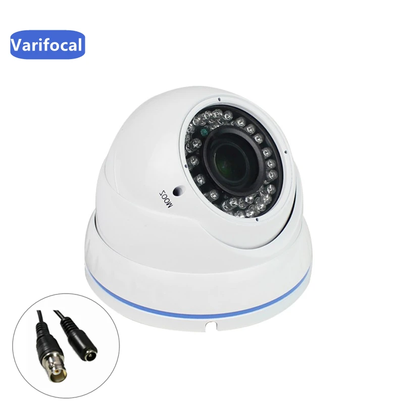 

5MP CCTV Surveillance AHD Security Camera Dome 4 IN 1 Infrared Home Shop Factory Indoor Manual Varifocal Camera with OSD Cable