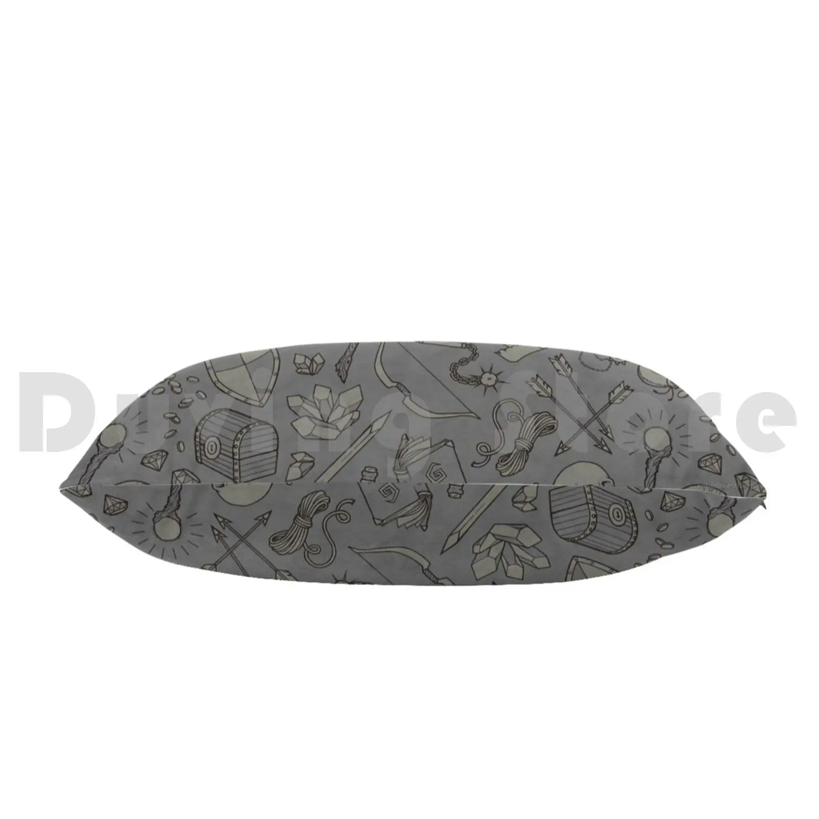 Inventory In Grey Pillow Case Printed 50x75 Inventory Sword Shield Knife Knives Flail Axe Battle Axe view 3