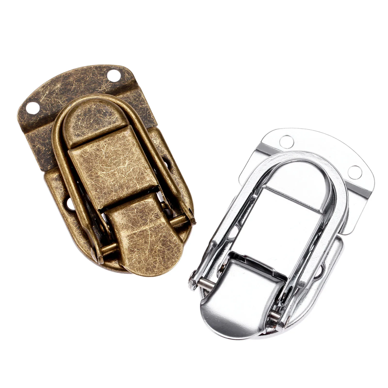 1Pc Vintage Metal Lock Chest Box Gift Box Suitcase Case Buckles Toggle Hasp Latch Catch Clasp Furniture Hardware 34*67mm