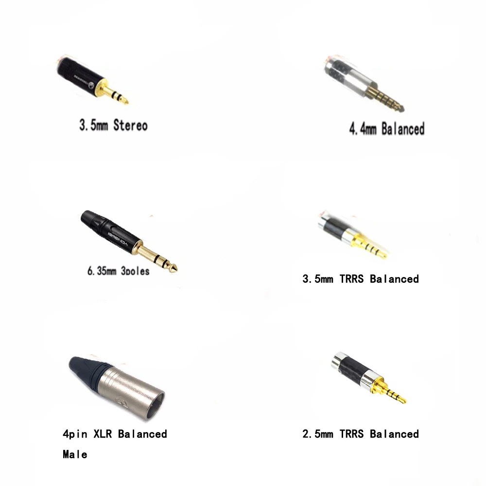 Thouliess 3.5/6.35/2.5/4.4mm 4pin XLR Balanced Replacement Audio Cable 8core Wire for SRH1540 SR0 SRH1840 SRH1440 Headphones