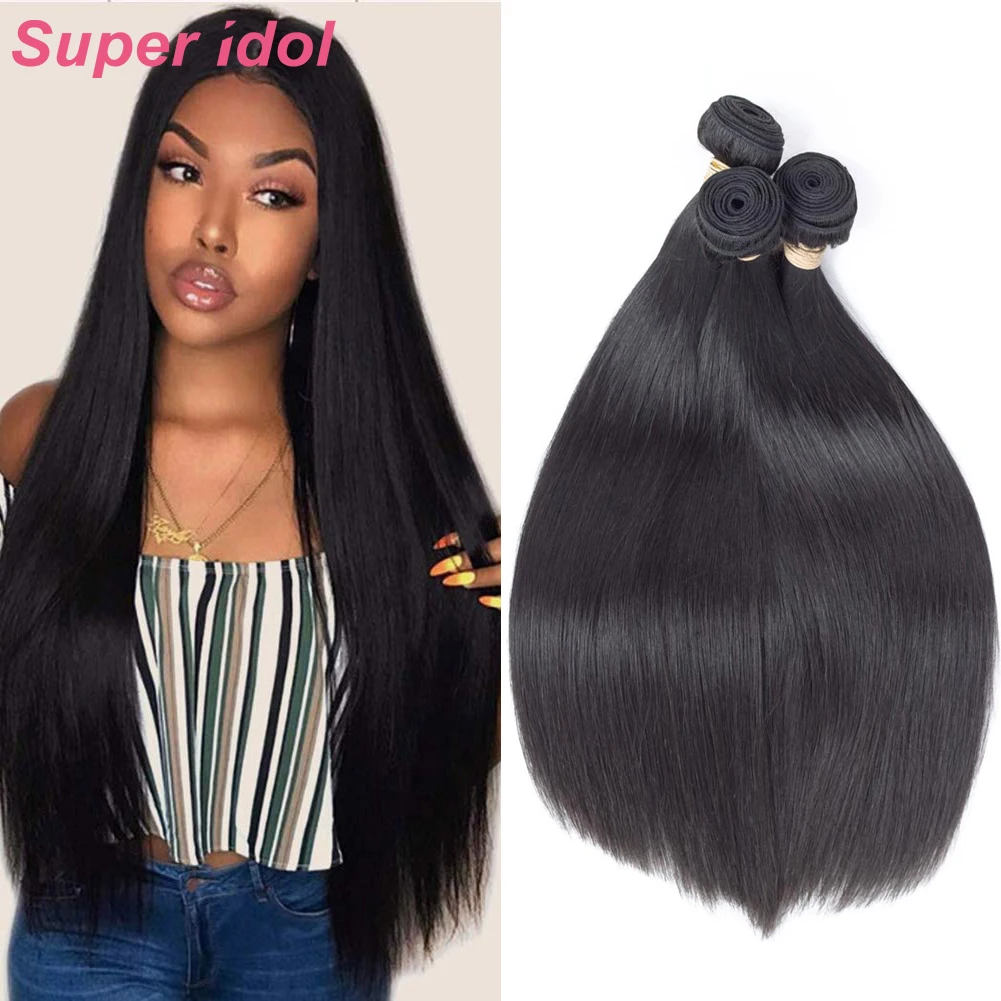 Straight Hair Bundles Bone Straight Human Hair Bundles 30 32 40 inch Virgin Hair Bundles Brazilian Weave Human Hair Extensions