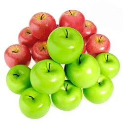 10pcs Artificial Apples Decorative Life Like Fake Fruit Photo Props Kitchen Home Decor Craft Food Decor Home Party Decoration