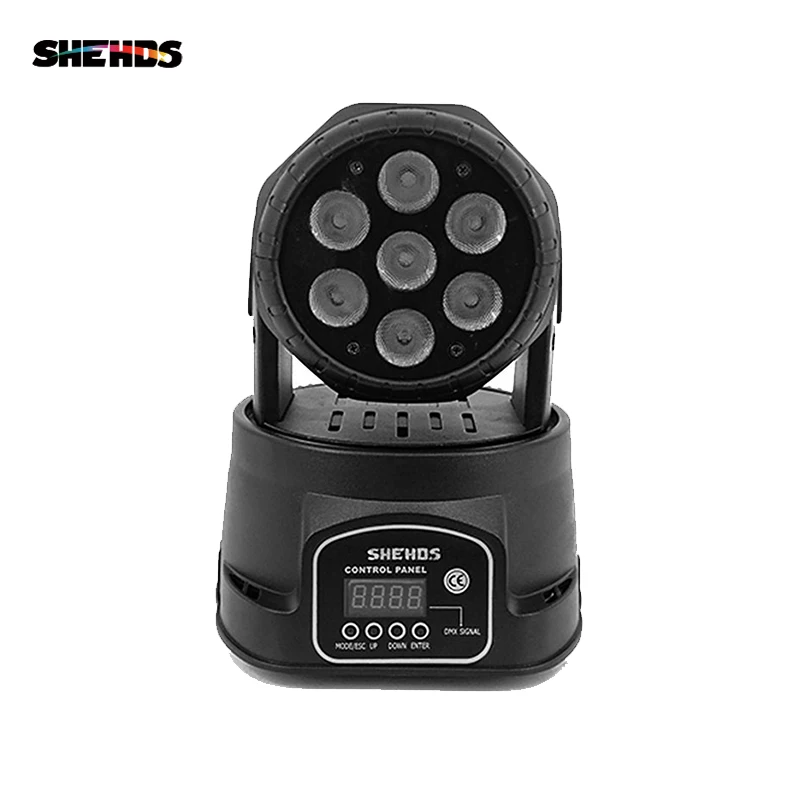 SHEHDS LED Moving Head Wash 7x12W RGBW lub 7x18W RGBWA + UV Light Stage Light dla DJ Disco Concert
