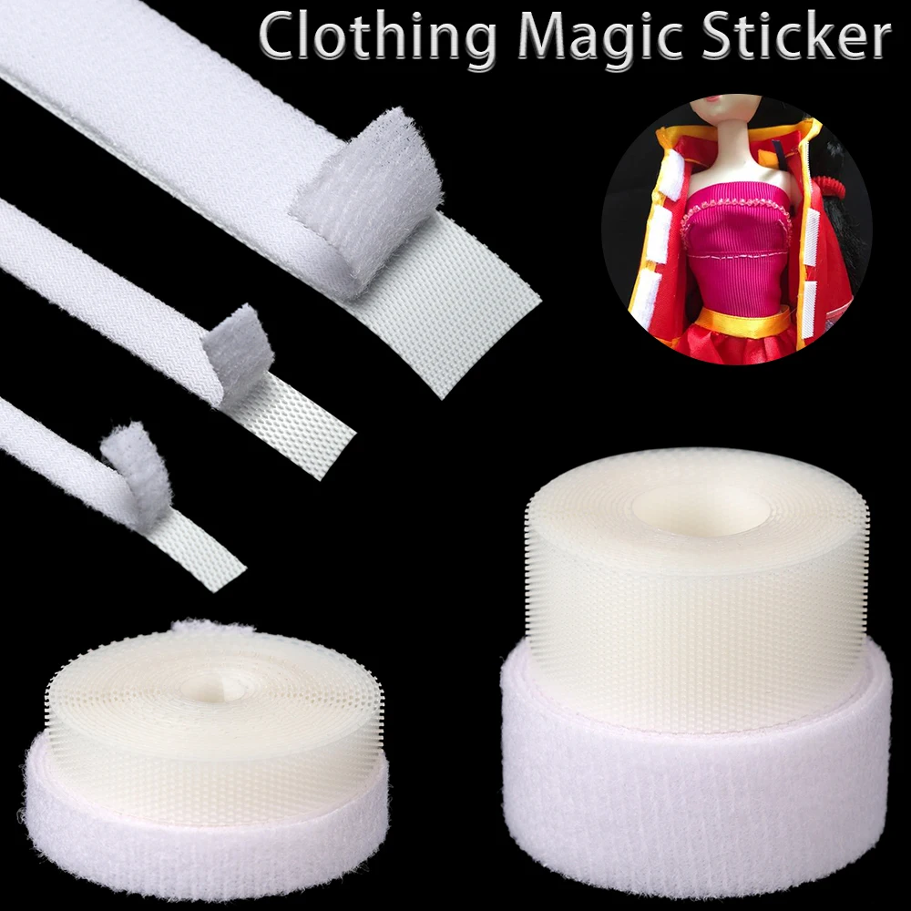 6/8/20mm Fastener Tape Magic Sticker for Doll Sewing Clothes Sewing Magic Tape Sticker Paste Strap DIY Doll Clothing Accessories