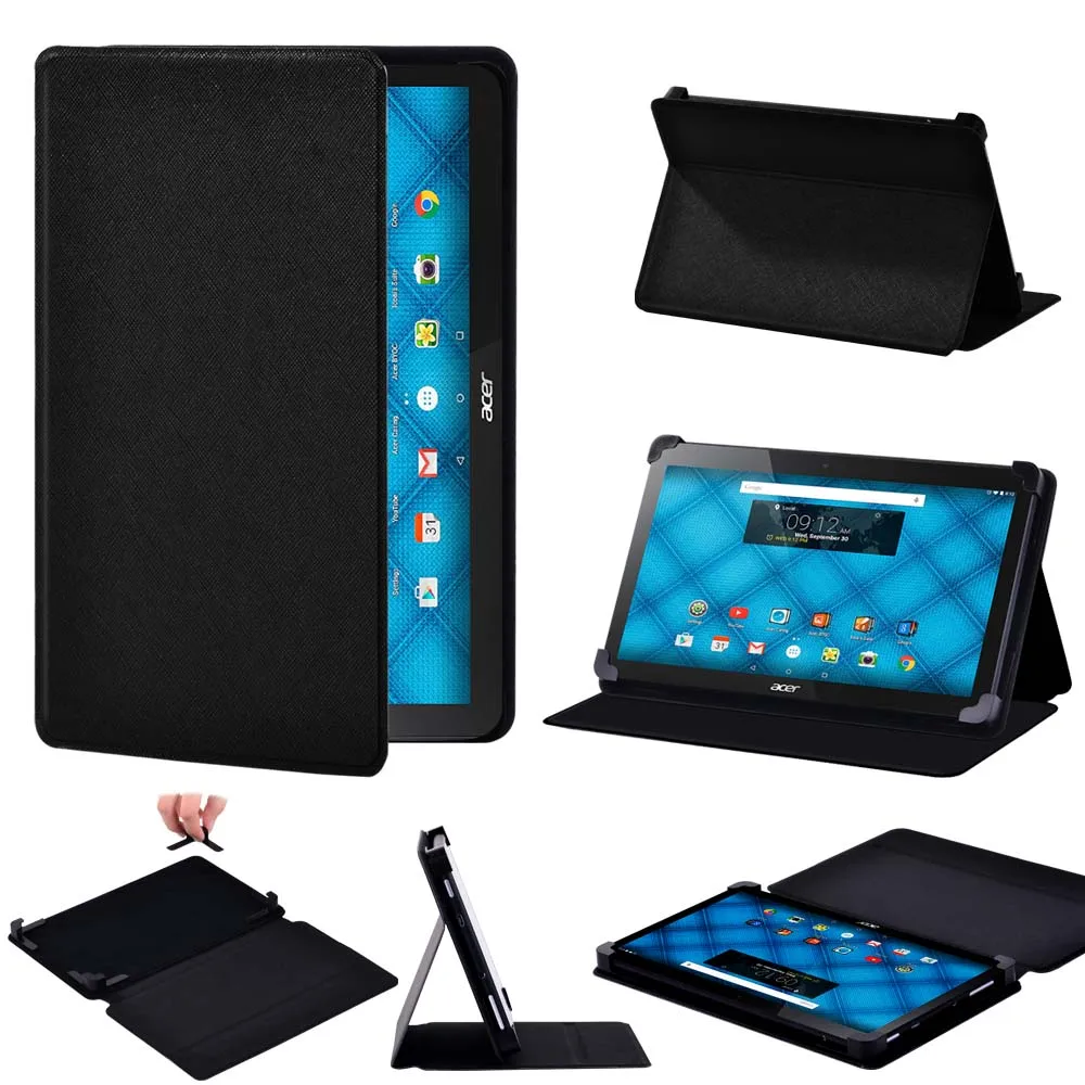 Tablet Case for Acer Iconia One 10 B3-A10 A20 A30 A40 A50 10.1 Inch PU Leather Folding Stand Protective Shell+ Pen