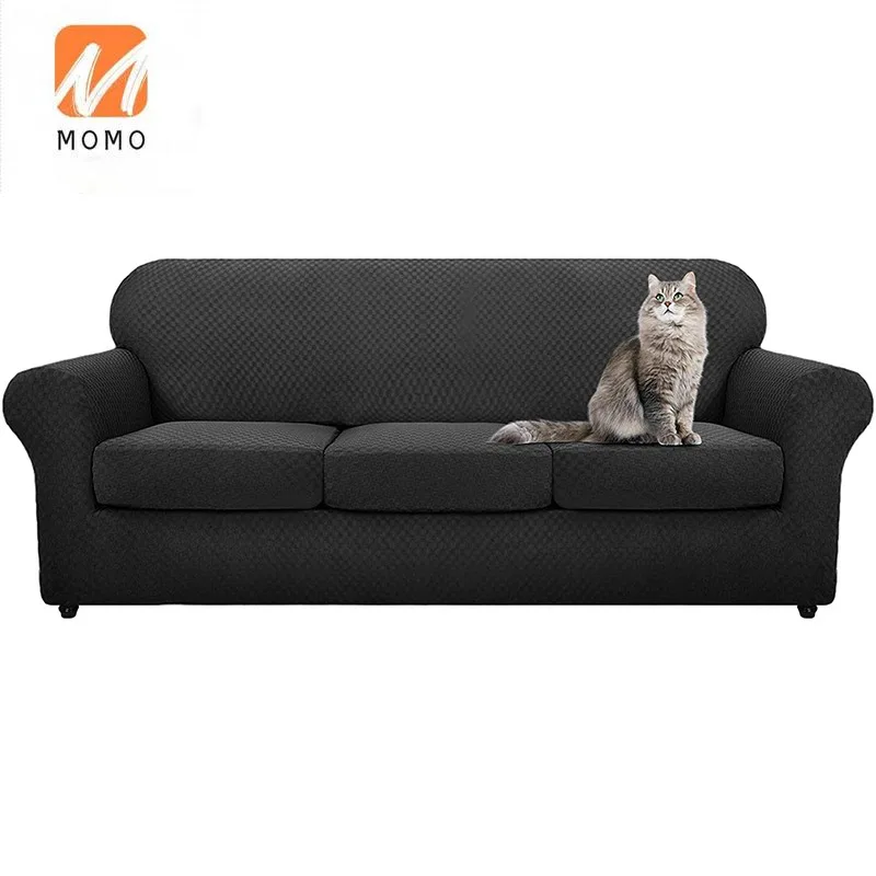 High Stretch Sofa Cover Cushion Covers Loveseat Jacquard Sofa Slipcover for Dogs Pets Anti Slip Furniture Protector Sofa Covers