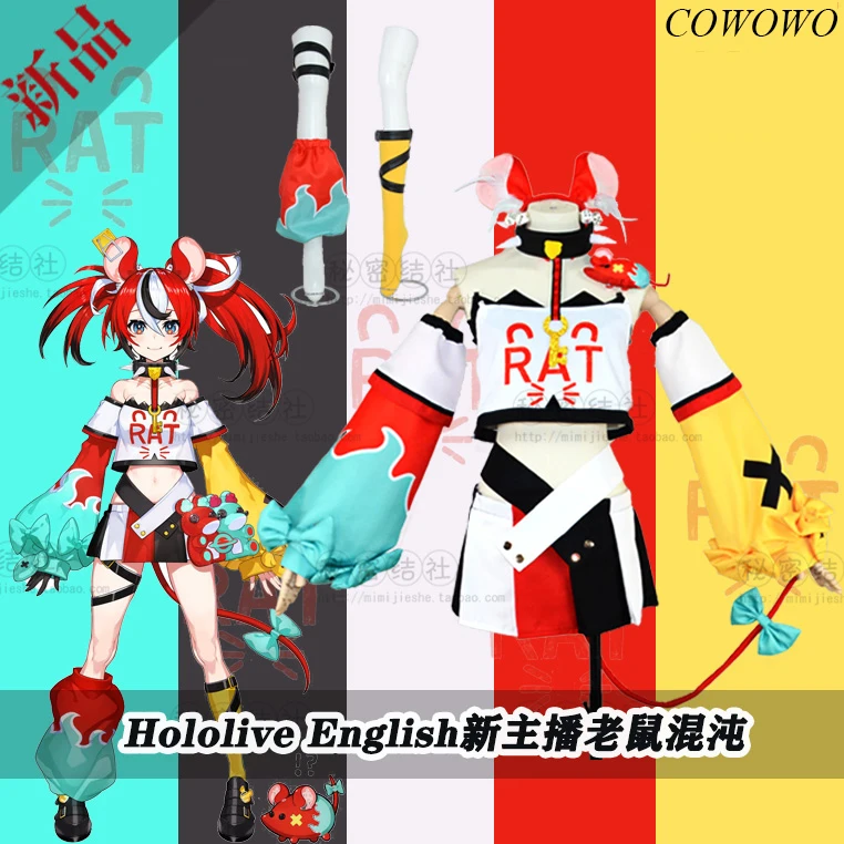 Anime! Vtuber Hololive English Chaos New Game Suit Lovely Uniform Cosplay Costume Halloween Party Role Play Outfit For Women