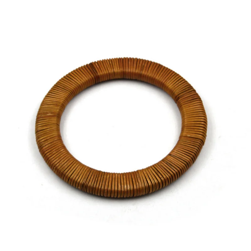 Round natural rattan handle 15cm diameter handmade bag patchwork bag wrist handle DIY rattan handle