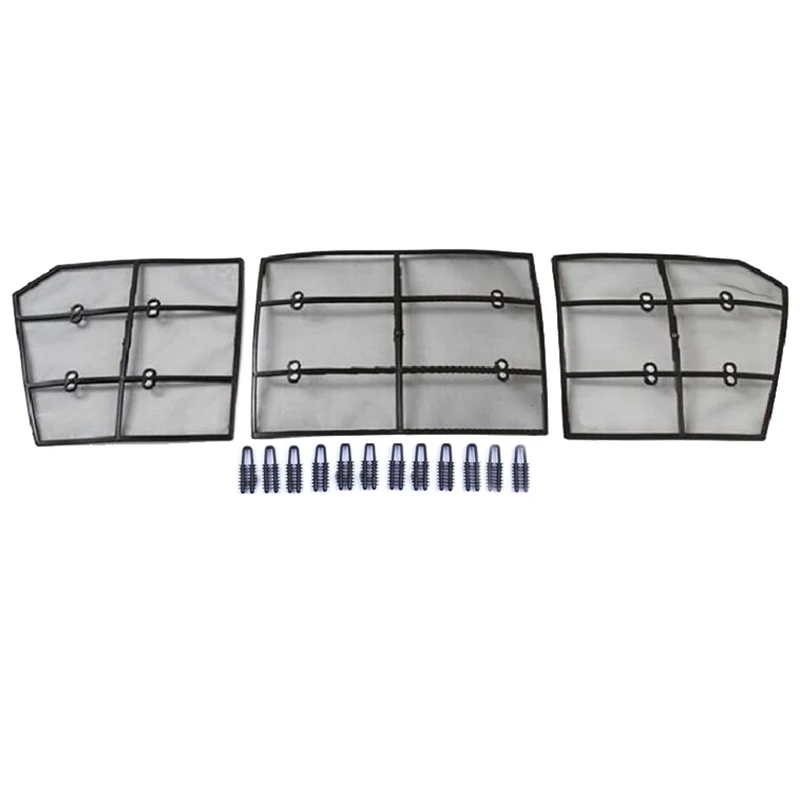 Accessories For Toyota Land Cruiser Prado 150 FJ150 2014 2015 2016 2017 Car Insect Screening Mesh Front Grille Insert Net 3PCS