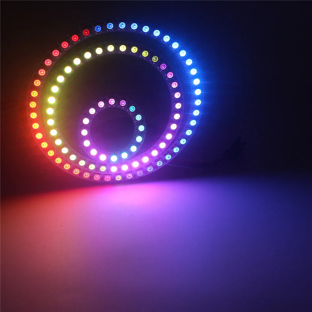 1pcs WS2812B LED Ring 8/16/24/35/45 Bit LEDS SK6812 ws2812b WS2812 5050 RGB Addressable Pixel LED Module Strip Light DC 5V