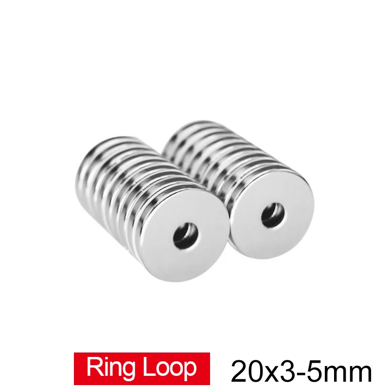 5~50PCS 20x3-5 mm N35 Strong Ring Magnets 20*3 mm Hole 5mm  Neodymium Magnet 20x3-5mm Permanent NdFeB Magnet 20*3-5