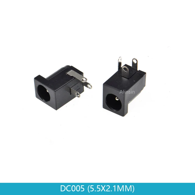 10pcs Dc Power Jack Socket Female Connector Dc005 5.5*2.1mm 5.5*2.5mm 3.5*1.35mm 5.5*2.1 5.5*2.5 3.5*1.3 Dc-002/005/044/044a/017