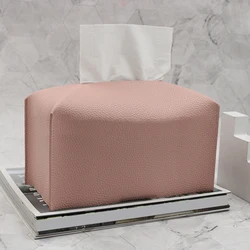 Simple Tissue Case Box Container Leather Retro Toilet Pumping Box Car Towel Napkin Papers Bag Holder Box Case Pouch Table Decor