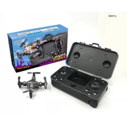 EBOYU DH120 2.4G 4CH 0.3MP WIFI FPV Camera Portable Drone RC Quadcopter Suitcase Style Mini RC UFO Pocket Drone for Kids RTF