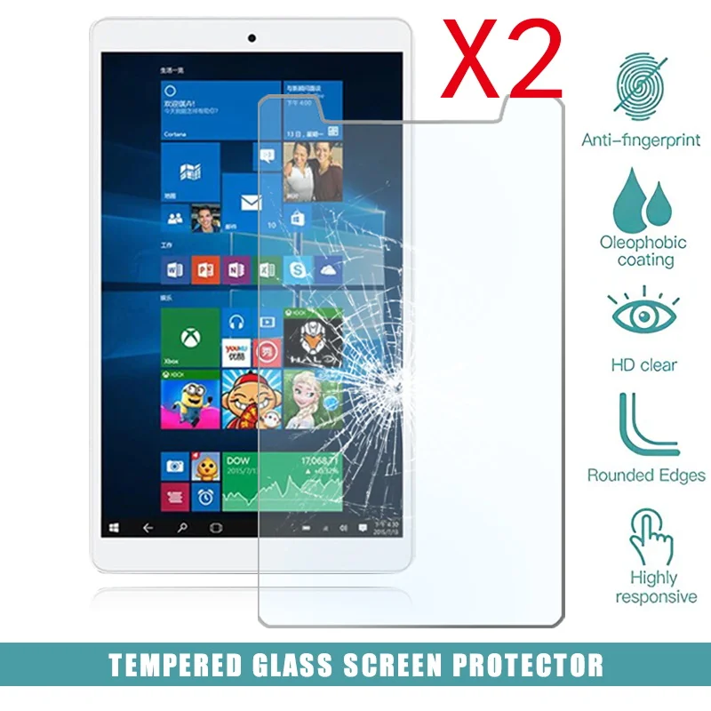 2Pcs Tablet Tempered Glass Screen Protector Cover for Teclast X80 Plus Explosion-Proof Tempered Film HD Eye Protection