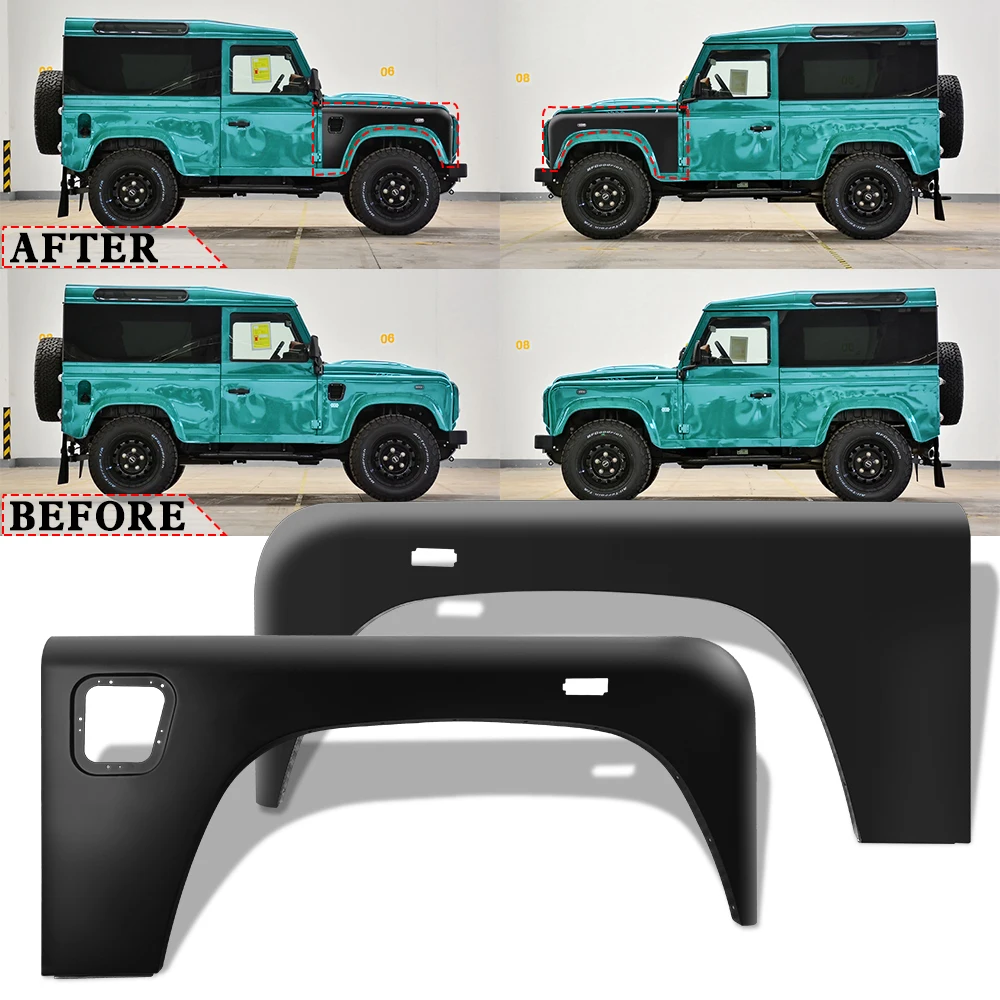 

Car Accessories off road vehicle auto parts fit for Land Rover Defender Aluminum Alloy Front Fender Guard