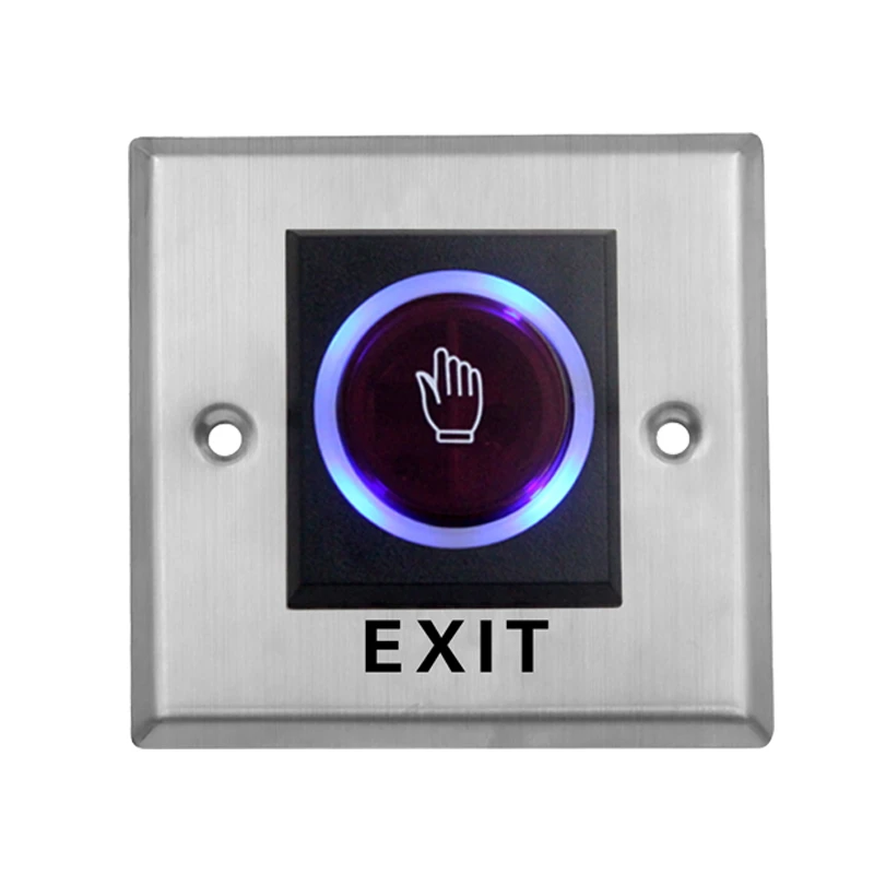 No Touch Exit Button Release Switch Opener NO COM NC LED Light for Door Access Control System Entry Open