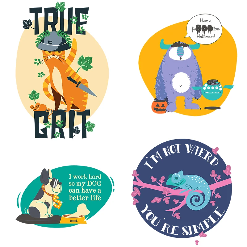 Забавная мультяшная наклейка Three Ratels QC575, персонализированная философия, яркая фотография для украшения дома