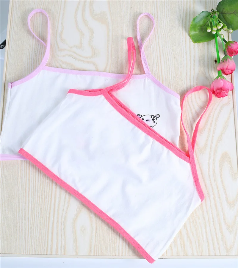 Girls Strapless Vest Pure Cotton Student Girls Bra Underwear Summer Vest Developmental Bra 8 to 14 year old girl