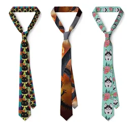 New Polyester 8cm Ties For Men Neckties Slim Ties Printed Mens Necktie Personality Cravate Party Wedding Accessories 5S-LD30