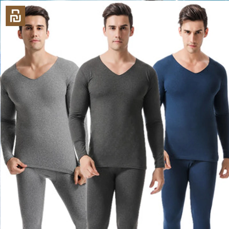 youpin Fever thermal underwear men plus velvet seamless sweater base high elastic pajamas