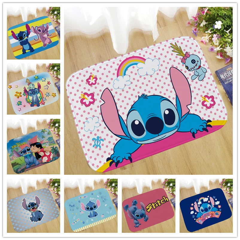 Disney Lilo & Stitch Door Mat  Bathroom Rug Kitchen Carpets Bedroom Floor Absorbent Outdoor Doormat Wedding Aisle Decorations