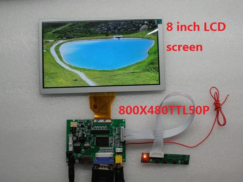 8-inch LCD display module 800X480 LCD display VGA HDMI AV control driver board LCD driver board