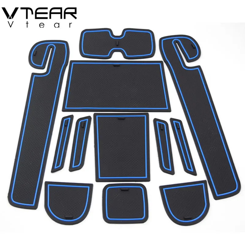 Vtear For SUZUKI Swift sport accessories Door Groove Mat gate slot pad rubber Anti-Slip gate slot pad sticker Interior 2018 2019